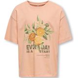 KIDS ONLY GIRL - T-shirt - Zalmroze - Korte Mouwen - 100% Katoen