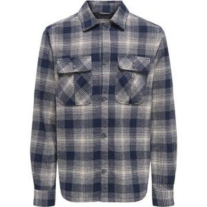 Only & Sons - Onscedric Life Check - Overhemd - Navy Blazer