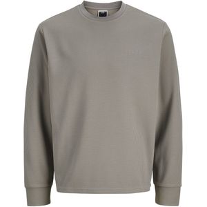 Jack & Jones - Jcopacer Structure Crew Neck - Coltrui - Gray Flannel - Mannen