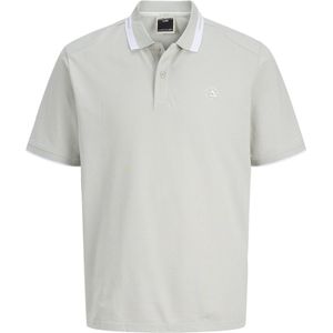 JACK&JONES - JCHOCHASS LOGO POLO - Poloshirt - Aqua Gray - Piqué Stof