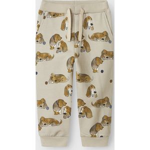 Joggingbroek - Regular Fit - Ongeborstelde Sweatstof - All-over Print