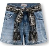 ONLY - KIDS ONLY GIRL - Korte Broek - Medium Blue - 100% Katoen, Verstelbare Taille