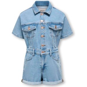 ONLY GIRLS - Rok - Denim - Blauw - Gulp met Knopen - Elastische Tailleband
