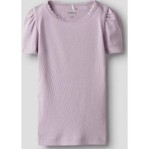 T-shirt - Gestreept - Ribgebreid - Biologisch Katoen - Regular Fit