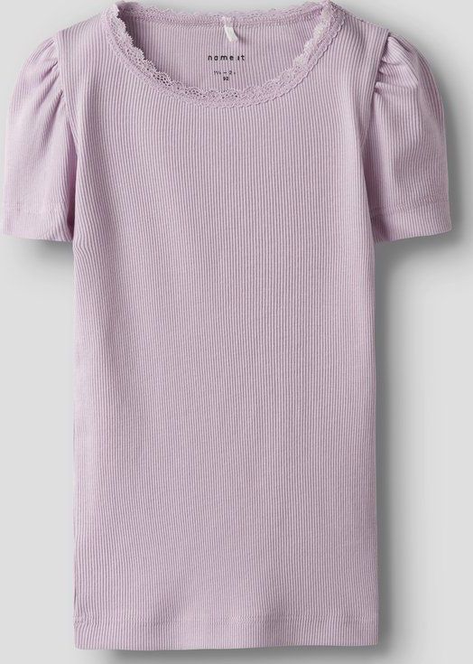 T-shirt - Gestreept - Ribgebreid - Biologisch Katoen - Regular Fit