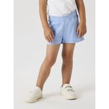 Ribgebreid - Short - Blauw - Ribstof - Verstelbare Taille