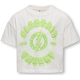 ONLY - Kogdaphne Life Short Printed Tee - Cloud Dancer - 100% Katoen