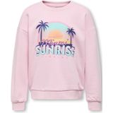 ONLY Sweater - KIDS ONLY GIRL - Zacht Katoen - Ronde Hals - Lange Mouwen