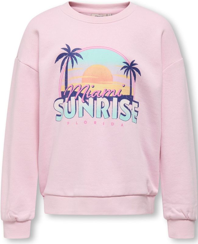 ONLY Sweater - KIDS ONLY GIRL - Zacht Katoen - Ronde Hals - Lange Mouwen