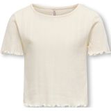 ONLY - Shirt - Wit - Recht Model - Kwartmouw - Effen