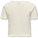 ONLY - Shirt - Wit - Recht Model - Kwartmouw - Effen