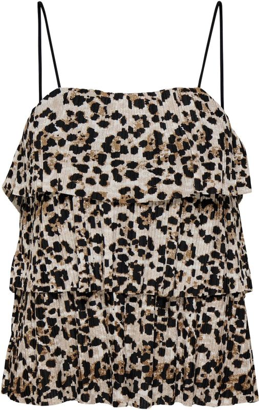 ONLY - ONLShea - Spaghetti Top - Camel - Dierenprint