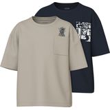 T-shirt - Katoen - Relaxte Pasvorm - Ronde Hals - Borduursel