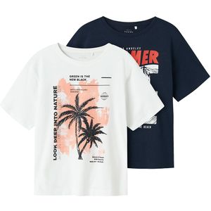 NAME IT - NKMVAGNO 2P SS LOOSE TOP - Jongens - T-shirts - Korte Mouwen - 2-Pack