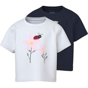 T-shirts - Wit - Jersey - 2-Pack - O-hals - Kapmouwen - Loose Fit