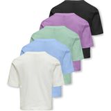 ONLY GIRLS - T-shirt - Wit - Katoen - Korte Mouwen