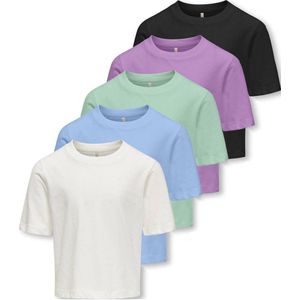 ONLY GIRLS - T-shirt - Wit - Katoen - Korte Mouwen