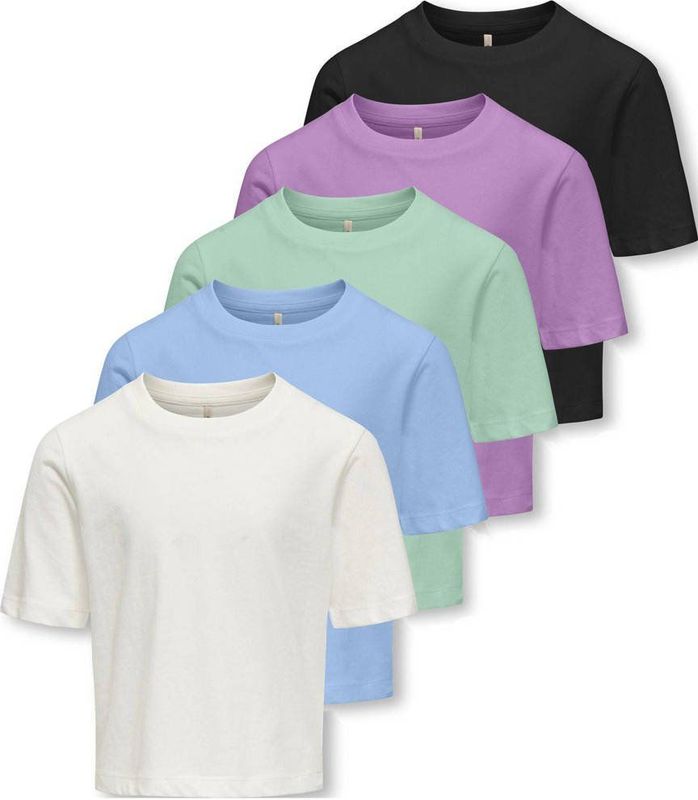 ONLY GIRLS - T-shirt - Wit - Katoen - Korte Mouwen