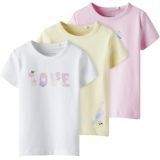 NAME IT NBFVUBIE 3P SS TOP BOX Meisjes Top - Pink Frosting Pastel Yellow/Bright White