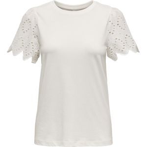 ONLY - ONLEBBA - Shirt - Wit - Kwartmouw - Ronde Hals