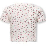 ONLY - KOGBELLA - T-shirt - Knalrood - Bloemenprint