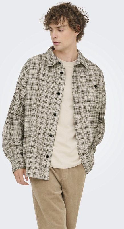 Only & Sons - Waleed - Overhemd - Puur Katoen - Loose Fit - All-over Motief