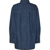 Lange Denim Blouse - Knoopsluiting - Verlaagde Schouders - Oversized Fit - Gerecycled Katoen