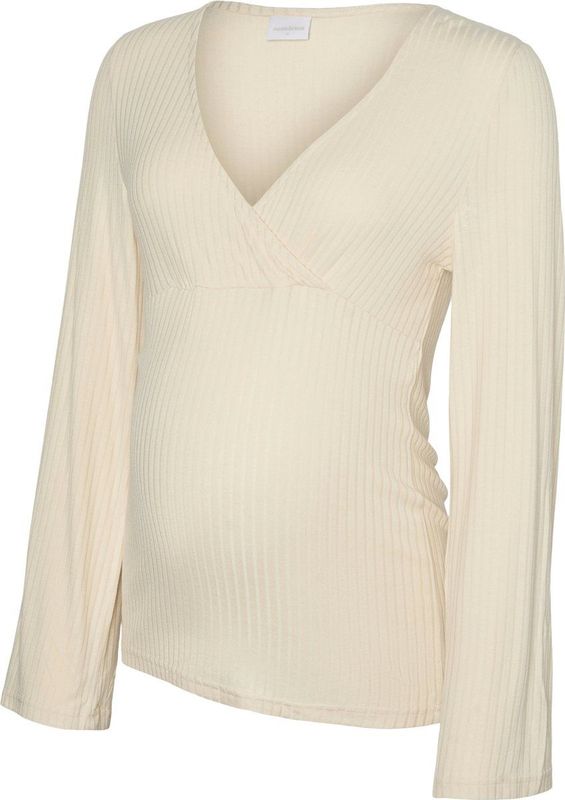 Blouse - Effen - Jersey - V-hals - Lange Mouw - Slanke Pasvorm