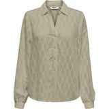 Only onlnoa ls v-neck shirt wvn blouse grijs