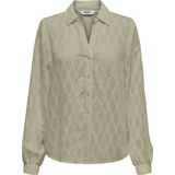 Only onlnoa ls v-neck shirt wvn blouse grijs