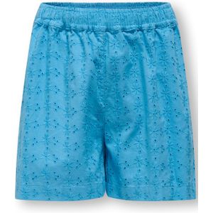 Korte broeken - Shorts - Kinderen - Geborduurd Gaatjespatroon - Normale Pasvorm