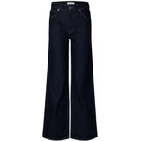 Selected Femme - Wide Jeans - Blauw - Hoge Taille - Wijde Pijp