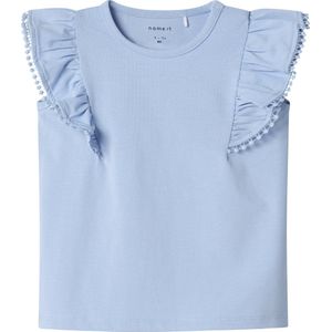 Top - Blauw - Jersey - Korte Mouwen - O-hals