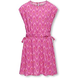 ONLY GIRLS - Jurk - Zwart - Viscose - Knielengte met Trekkoord