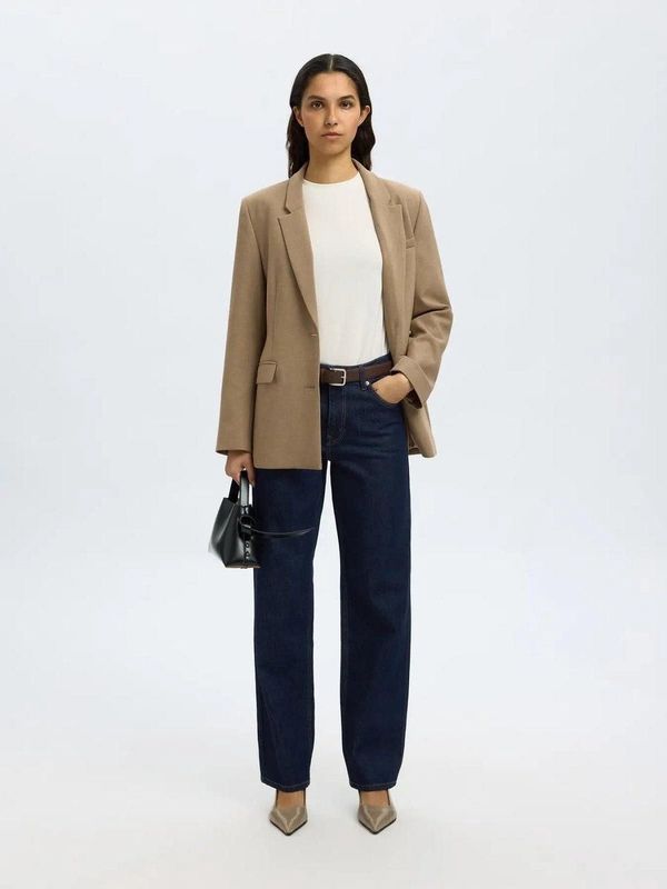 Jeans - Mid-waist Straight Fit - 5-pocket model - Relaxed Fit