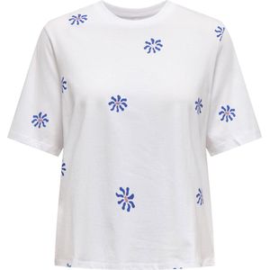 Only - Onlrita ss flower top box jrs - T-shirt - Off-white