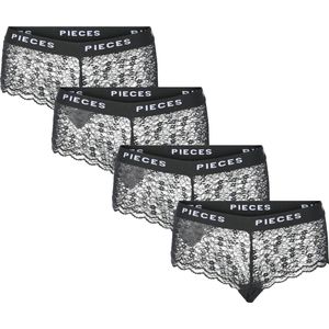 Pieces - PCLOGO LACE - Hipster - Zwart - 4-Pack