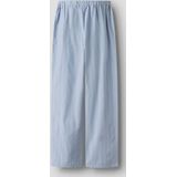 Broek met Wijde Pijpen - Geweven Stof - All-over Print - Voorzakken - Elastische Taille