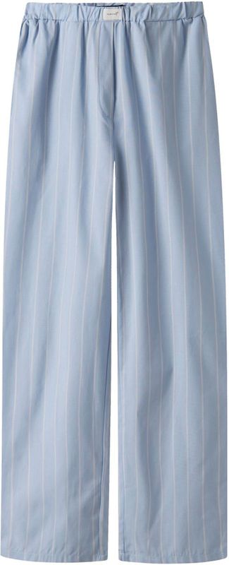 Broek met Wijde Pijpen - Geweven Stof - All-over Print - Voorzakken - Elastische Taille