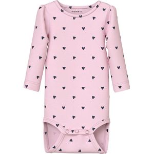 NAME IT - NBFDHEART - Romper - Zacht Katoen-Elastaan - Lange Mouwen
