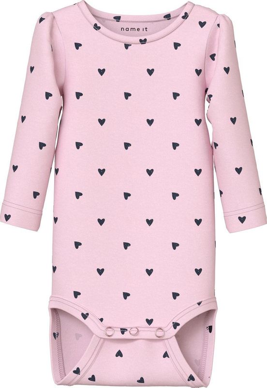 NAME IT - NBFDHEART - Romper - Zacht Katoen-Elastaan - Lange Mouwen