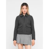 Vero Moda - Vmsafir Short Jacket Ga Noos - Jas - Dark Grey Melange