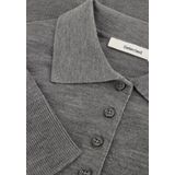 Selected - Thea - Lange Mouw Poloshirt - Gebreide Trui - Regular Fit - 100% Merinowol