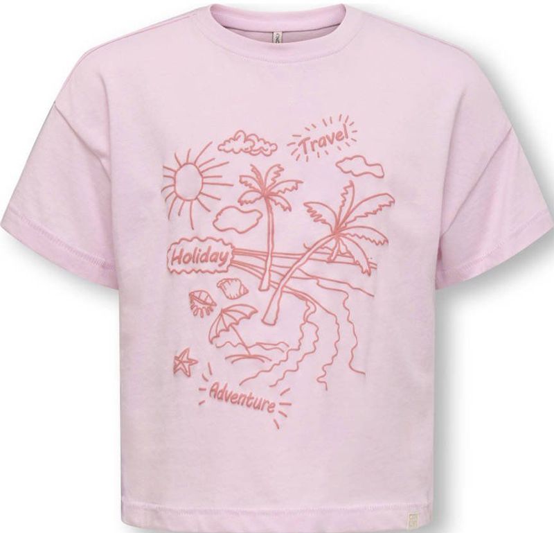 ONLY MINI - T-shirt - Meisjes - Multicolor - Jersey - O-hals