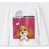 NAME IT - NMFJOANA PAW LS TOP BOX NOOS CPLG - Blousetop - Wit