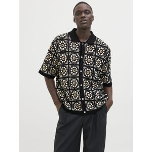 Jack & Jones - JORCARTAGENA - Gebreid Vest - Beige / Zwart / Wit