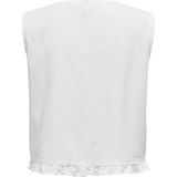 Only - Casual Gilet - Wit - Viscose Katoen Linnen