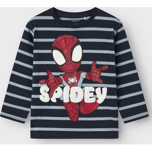 Name It - NMMJOSUE SPIDER NREG SS TOP MAR - Shirt met Lange Mouwen - Navy Blazer