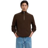 Selected Dane - Half Rits Trui - Gebreide Trui - Biologisch Katoen