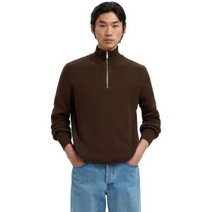 Selected Dane - Half Rits Trui - Gebreide Trui - Biologisch Katoen